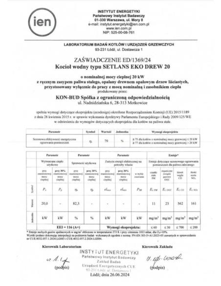KOCIOŁ SETLANS EKO DREW 20KW SETLANS - 7