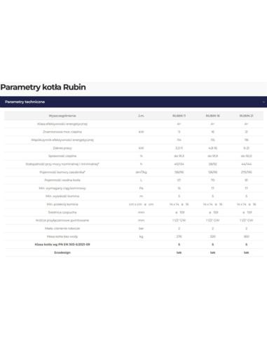 KOCIOŁ ZĘBIEC RUBIN BIO LINE 21KW 5 KL