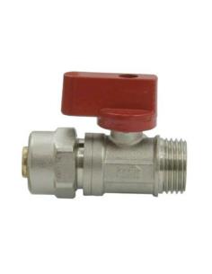 ZAWÓR KULOWY   1/2"X16PEX CZERWONY