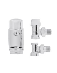 ZAWÓR TERMOST.KPL.KĄT.CHROM INVENA